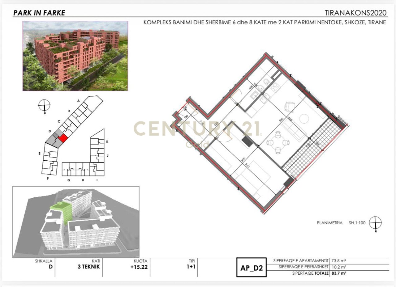OKAZION! APARTAMENT 1+1 PER SHITJE TEK +FOREST RESIDENCE!