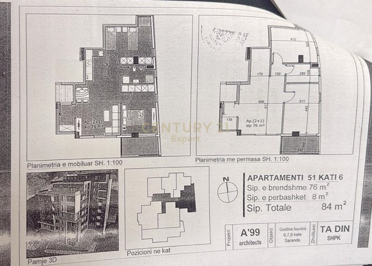 SARANDË, SHESIM APARTAMENT 2+1 NË PORTIN E LIMIONIT