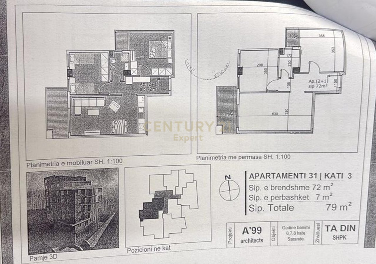 SARANDË, SHESIM APARTAMENT 2+1 NË PORTIN E LIMIONIT