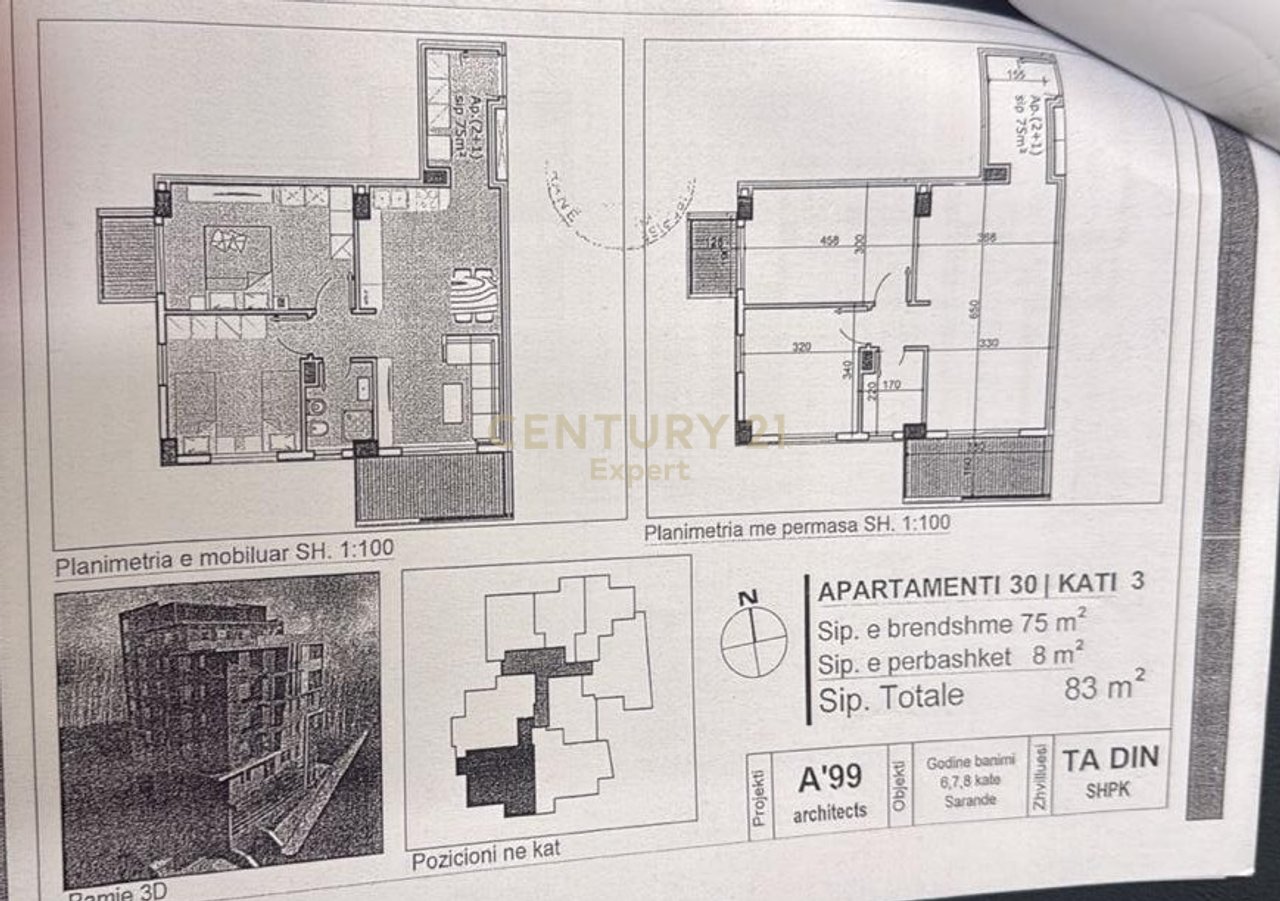 SARANDË, SHESIM APARTAMENT 2+1 NË PORTIN E LIMIONIT