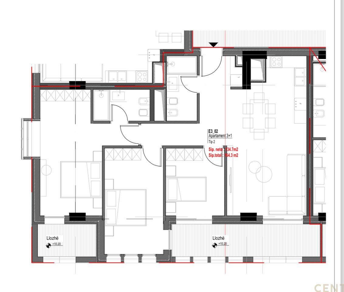 Apartment 3+1+2 for sale – Morina City, Dhërmi!