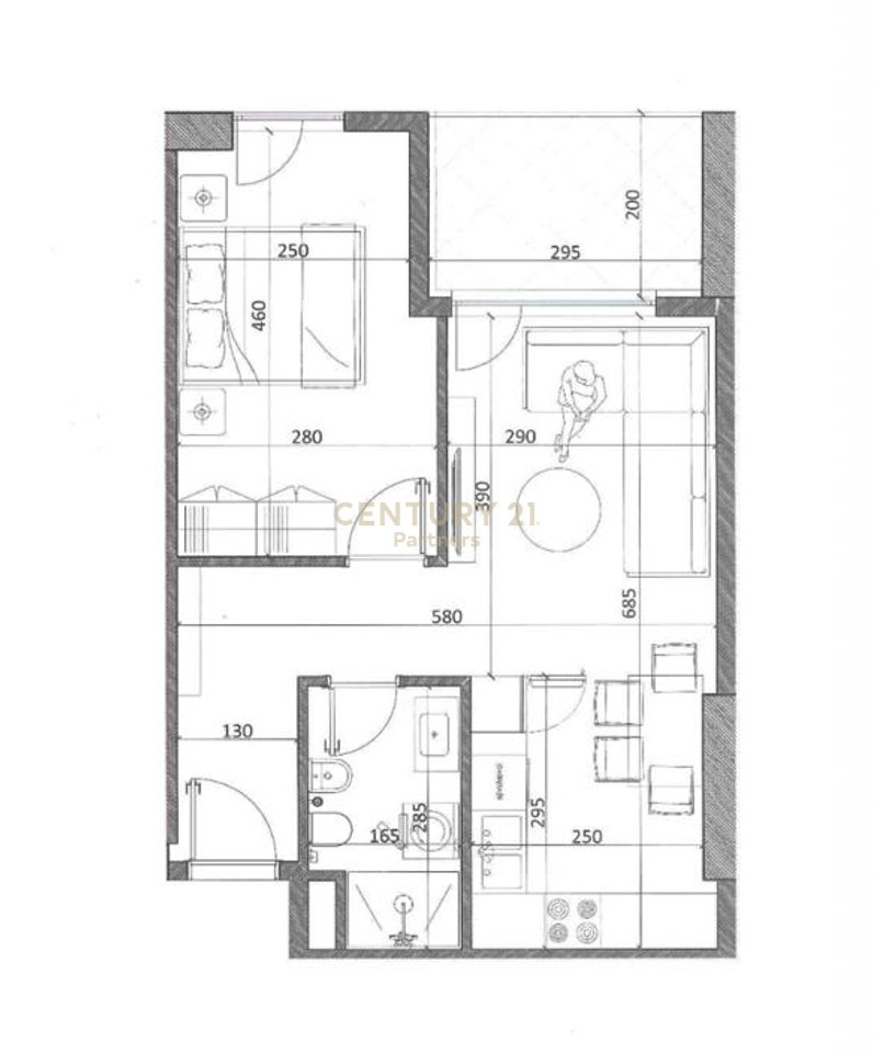 APARTMENT 1+1 FOR SALE IN KAMËZ – NEW CONSTRUCTION