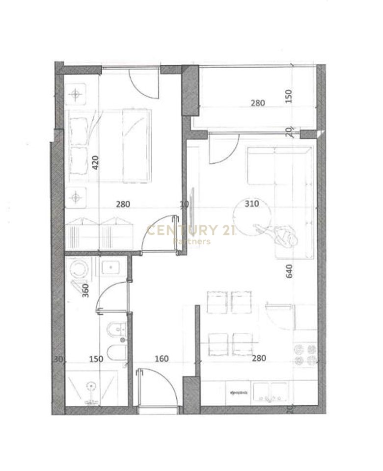 APARTAMENT 1+1 NË SHITJE NË KAMËZ – NDËRTIM I RI