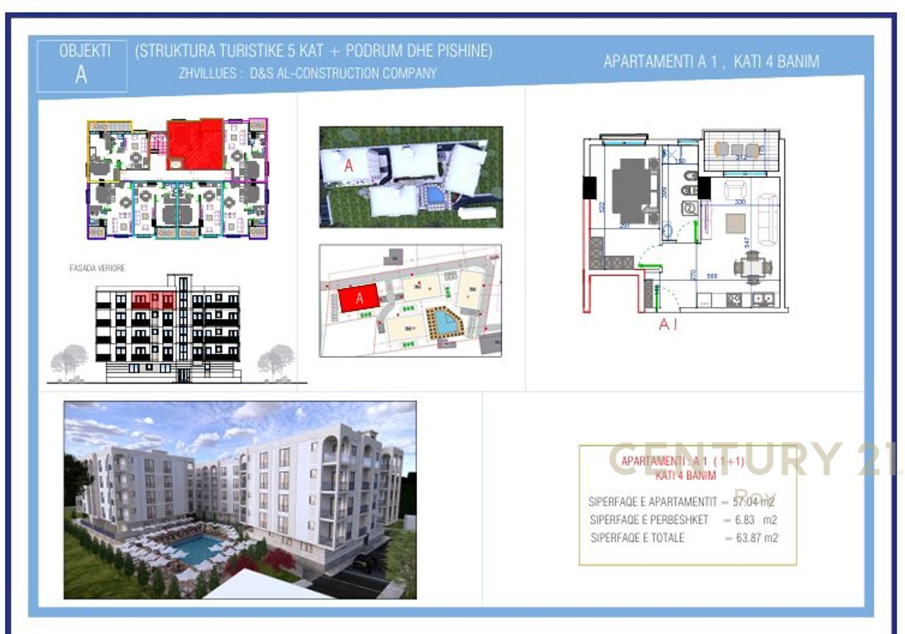 APARTMENT 1+1 FOR SALE IN GOLEM AT THE "ORIENTAL" RESIDENCE!