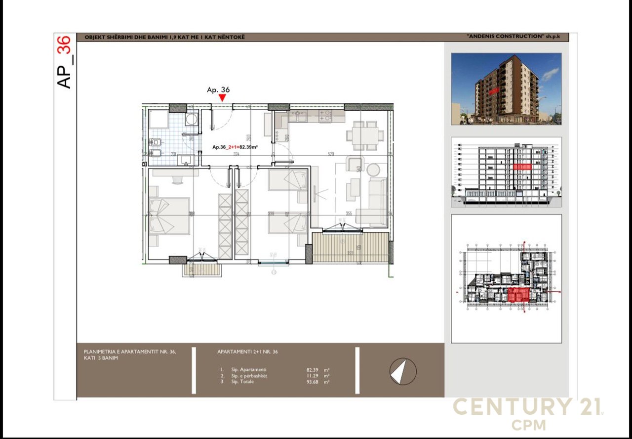 APARTAMENT 2+1 NË SHITJE NË KAMËZ QENDËR – NDËRTIM I RI