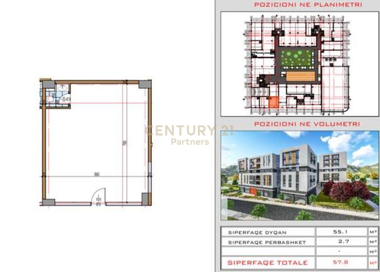 Commercial ambient for sale – at Relux Residence, Shkozë, Tirana