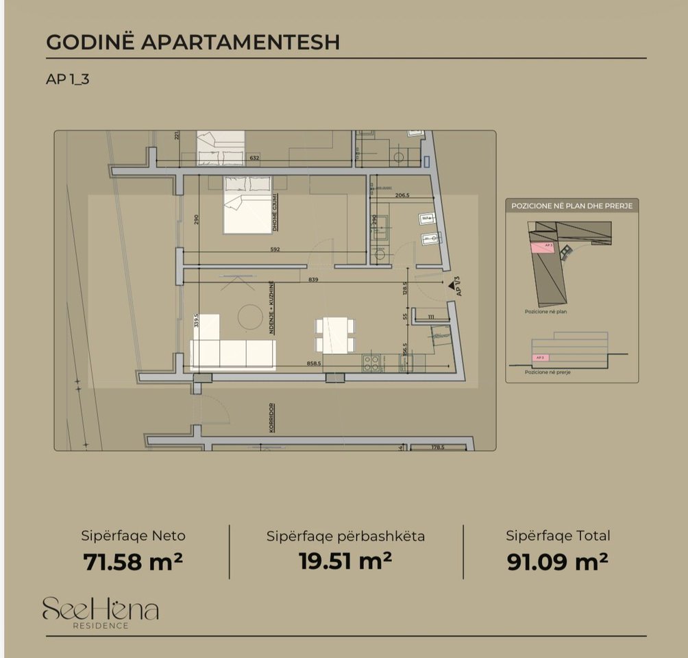 Apartament 1+1 Për Shitje në Mjull - Bathore, Tiranë!