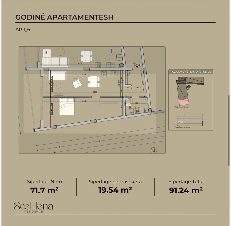 Apartament 1+1 Për Shitje në Mjull Bathore, Tiranë!