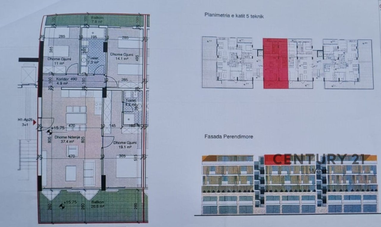 SHITET APARTAMENT 3+1+2 | PORTO LALZI – GJIRI I LALZIT