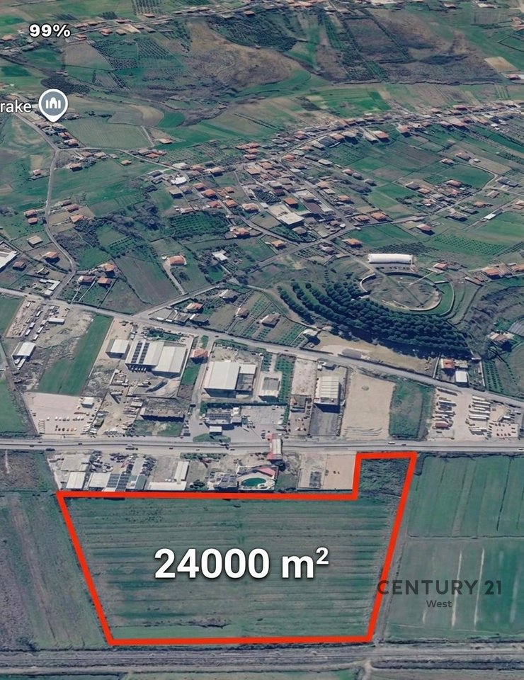 Tokë 24,000 m² në shitje – Autostrada Tiranë–Durrës