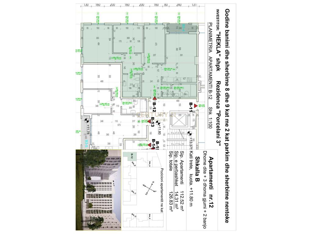 In vendita, Appartamento 3+1+2, Rezidenca Porcelani 3, Tirana.
