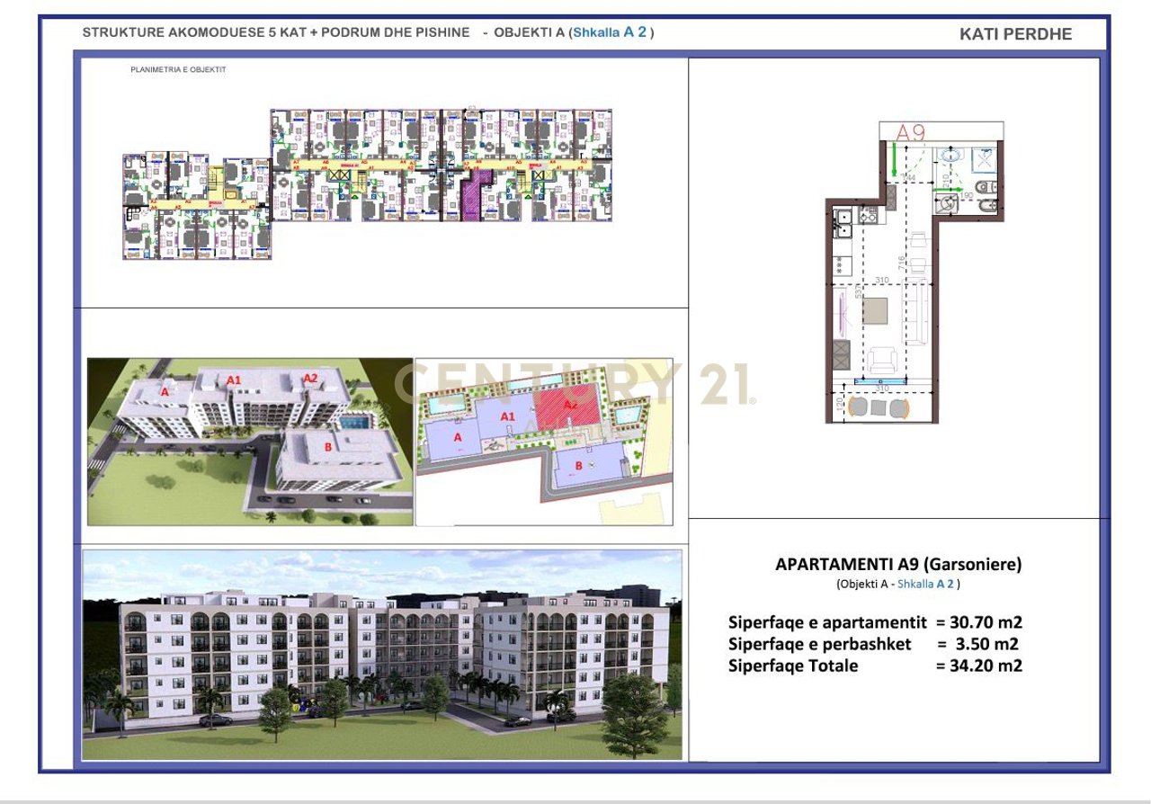 GARZONIERE PER SHITJE NE REZIDENCEN ME TE RE NE GOLEM ME 4 PISHINA !