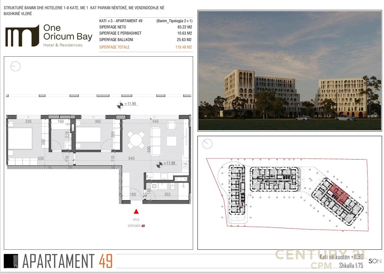SHESIM APARTAMENT 2+1 NE ONE ORICUM BAY,ORIKUM