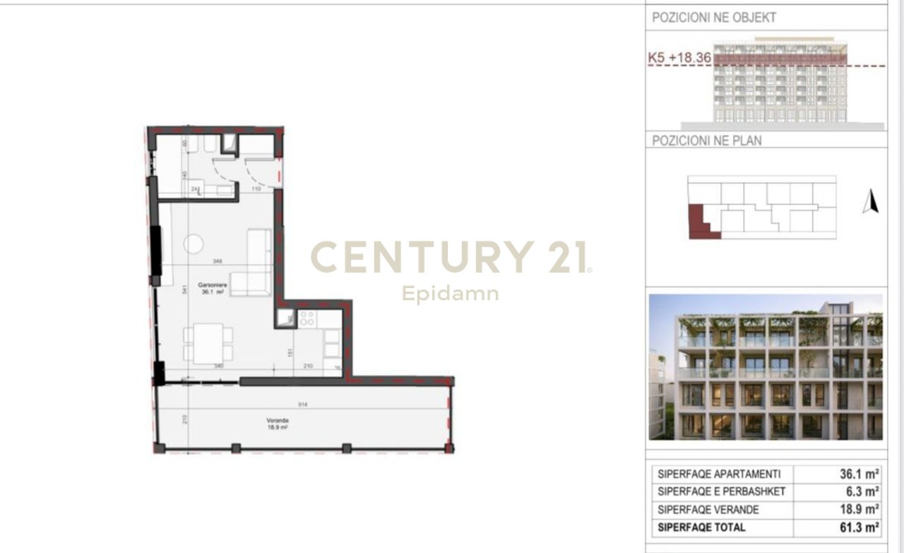 EXCLUSIVE! Studio for sale - Residence "Mes Pishave" Mali i Robit!!