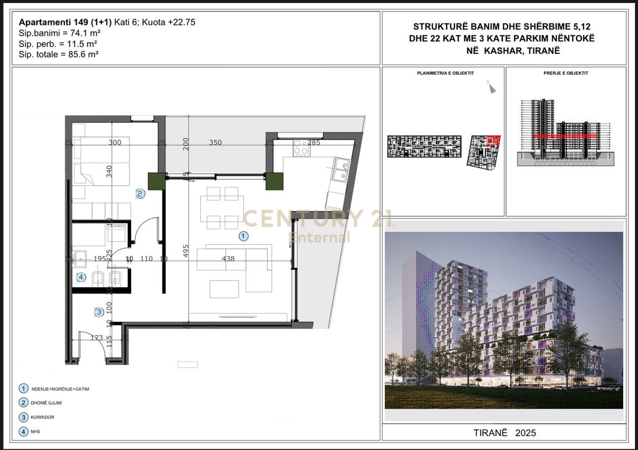Moa Residence - Shitet 1+1 Prane Casa Italia