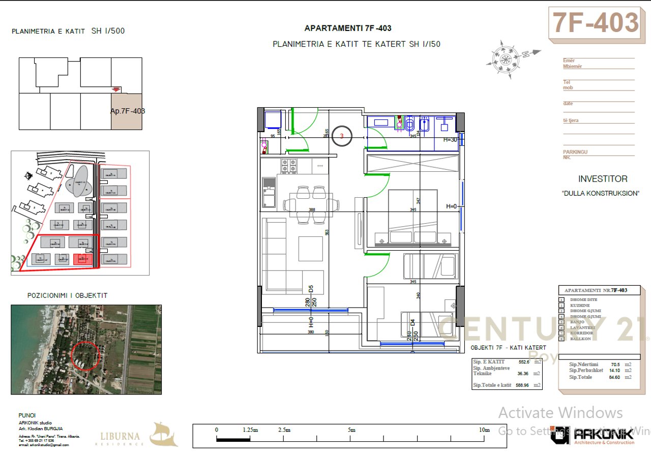 1100 Euro!! Apartament 2+1 Për Shitje në Golem, Durrës - 93,000€ | 84.6 m²