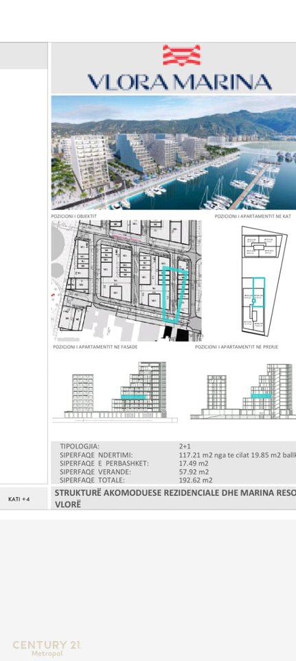 Apartament 2+1+2 per Shitje ne VLORA MARINA!