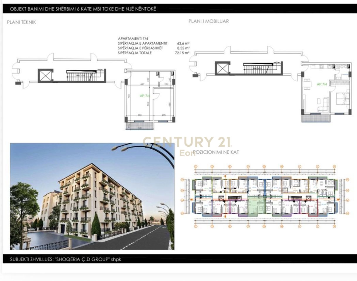 Apartament 1+1 1,200 EURO/M2 +Post Parkimi me vlere 15,000 EURO në shitje në Golem !