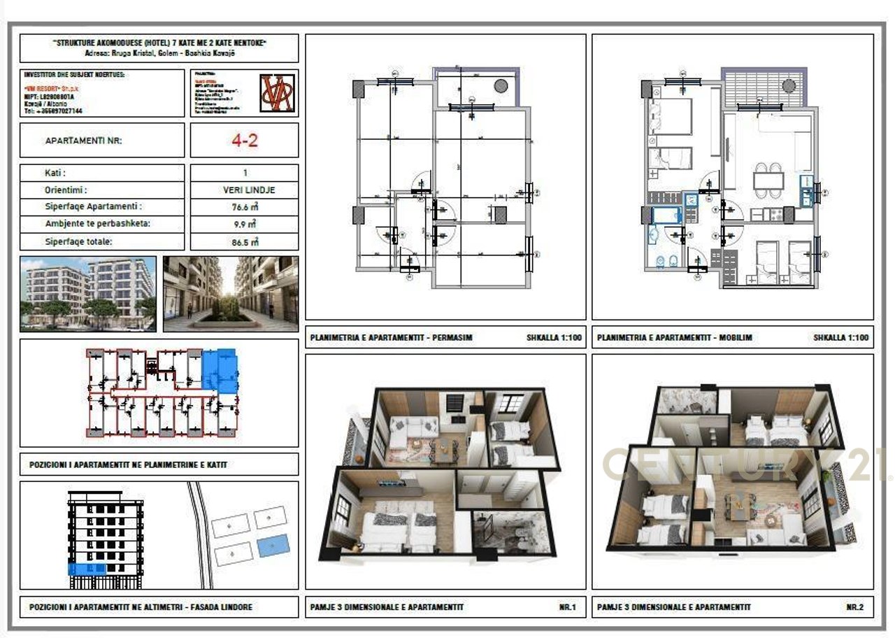 APARTMENT 2+1 FOR SALE, NEW BUILDING, IN GOLEM!