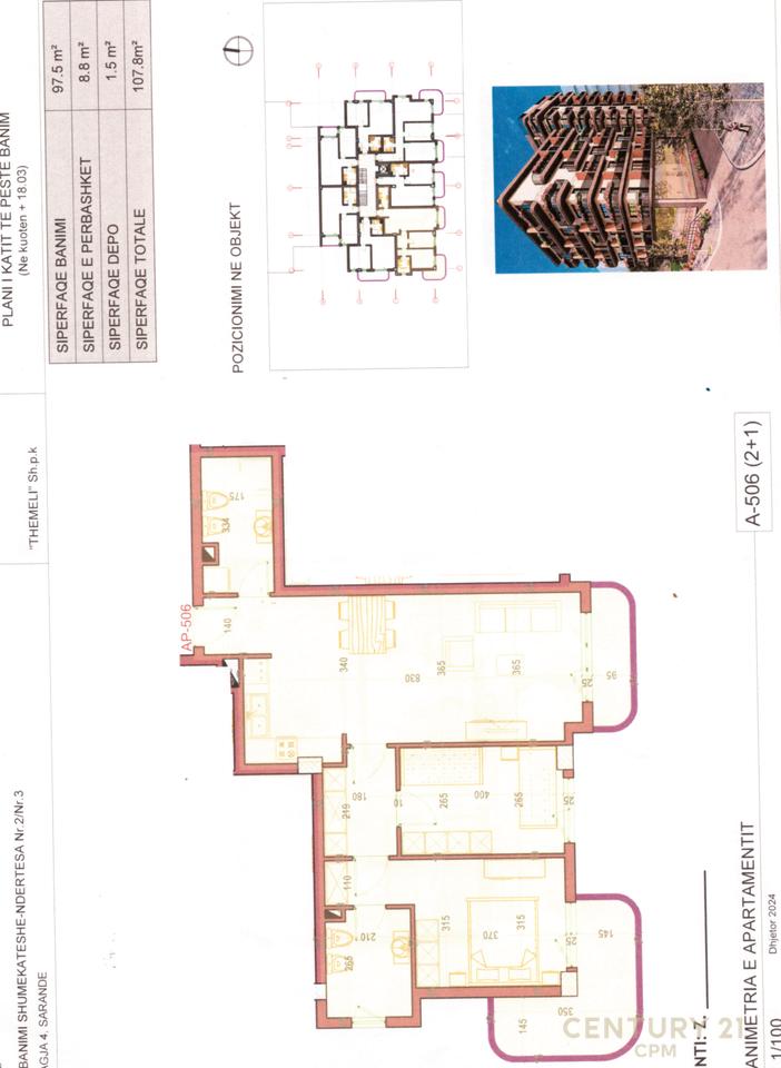APPARTAMENTO SARANDE SHESIM 2+1+2 CON VISTA MARE, A 100 METRI DAL MARE, POSSIBILITÀ DI PAGAMENTI RATEALI