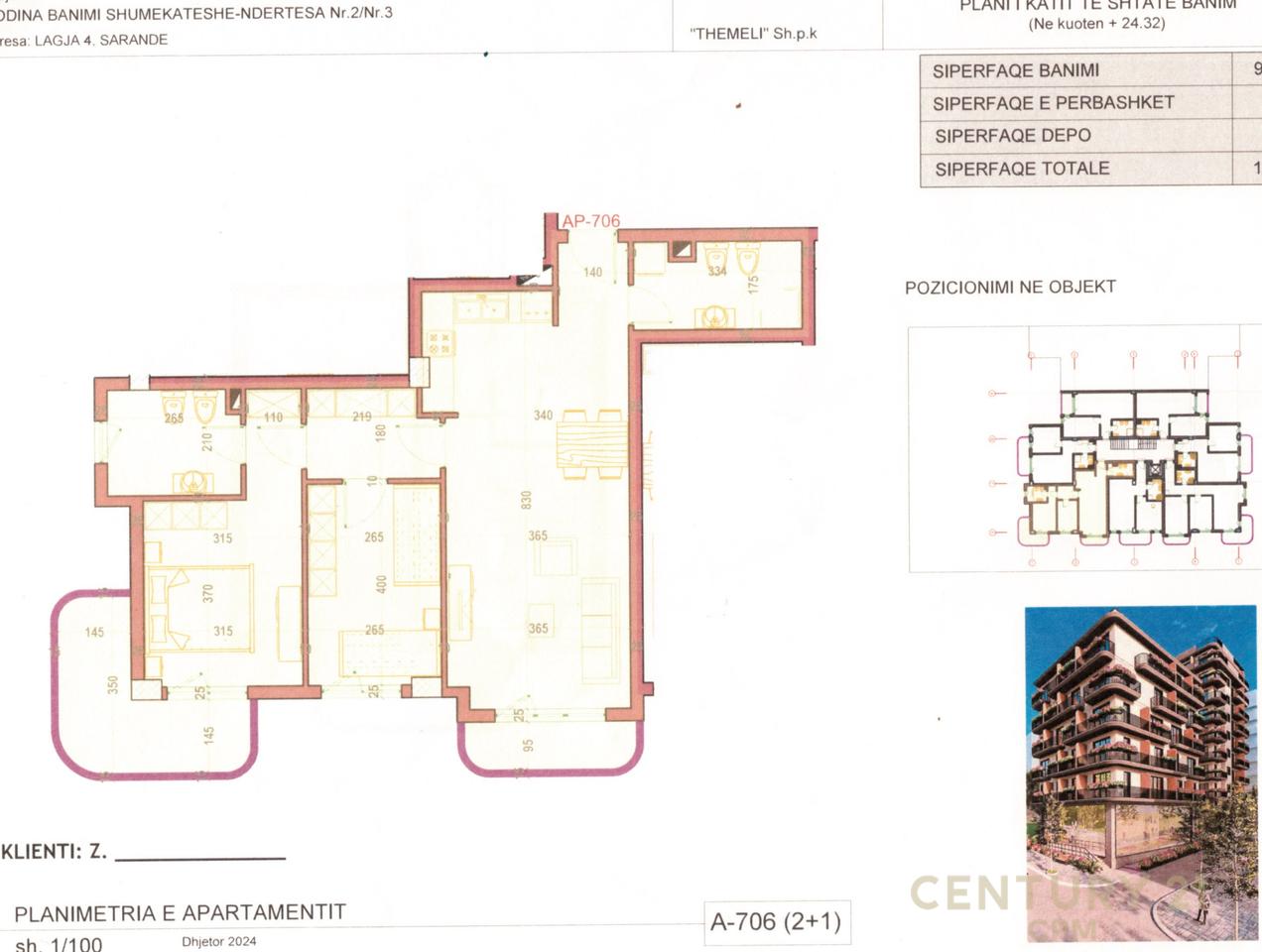 SARANDE SHESIM APARTMENT 2+1+2 WITH SEA VIEW, 100 METERS FROM THE SEA, POSSIBILITY FOR INSTALLMENT PAYMENTS