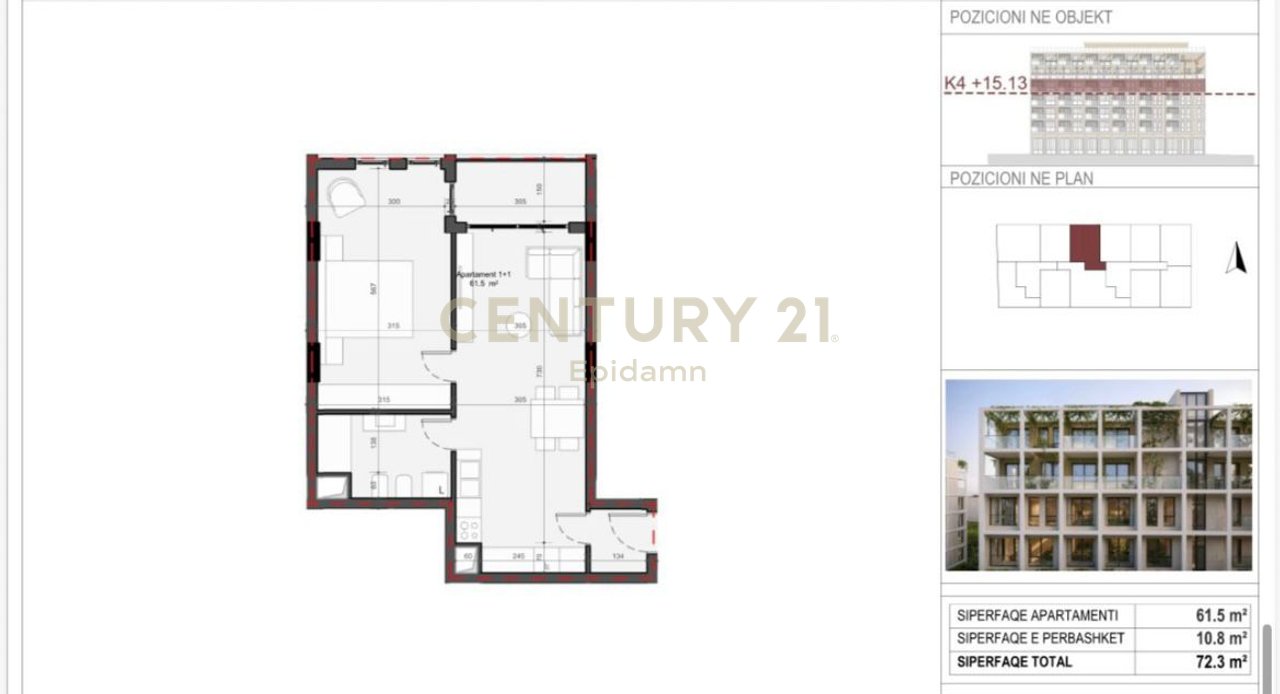 ESCLUSIVO! Appartamento 1+1 in vendita - Residenza "Mes Pishave" Mali i Robit!!
