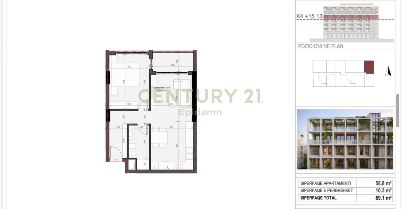 ESCLUSIVO! Appartamento 1+1 in vendita - Residenza "Mes Pishave" Mali i Robit!!