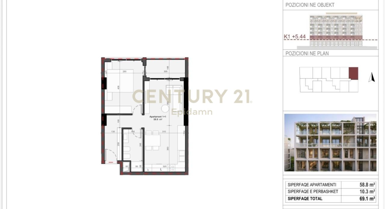 ESCLUSIVO! Appartamento 1+1 in vendita - Residenza "Mes Pishave" Mali i Robit!!