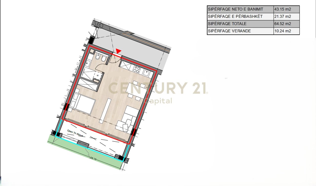 STUDIO APARTAMENT PREMIUM TE FOLIE VILLAGE, JALË!