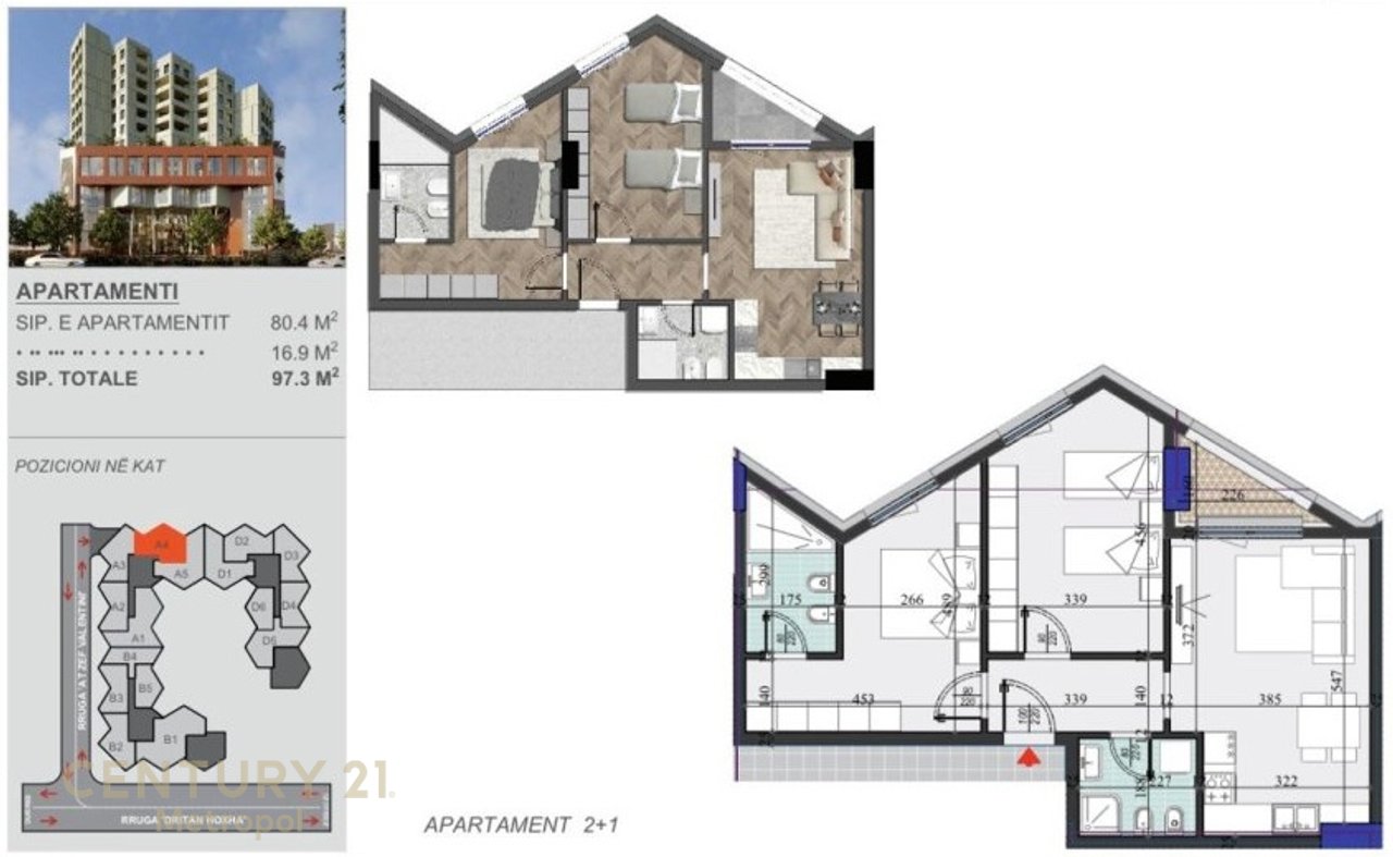 Shes apartament 2+1+2 tek Colonnade Residence