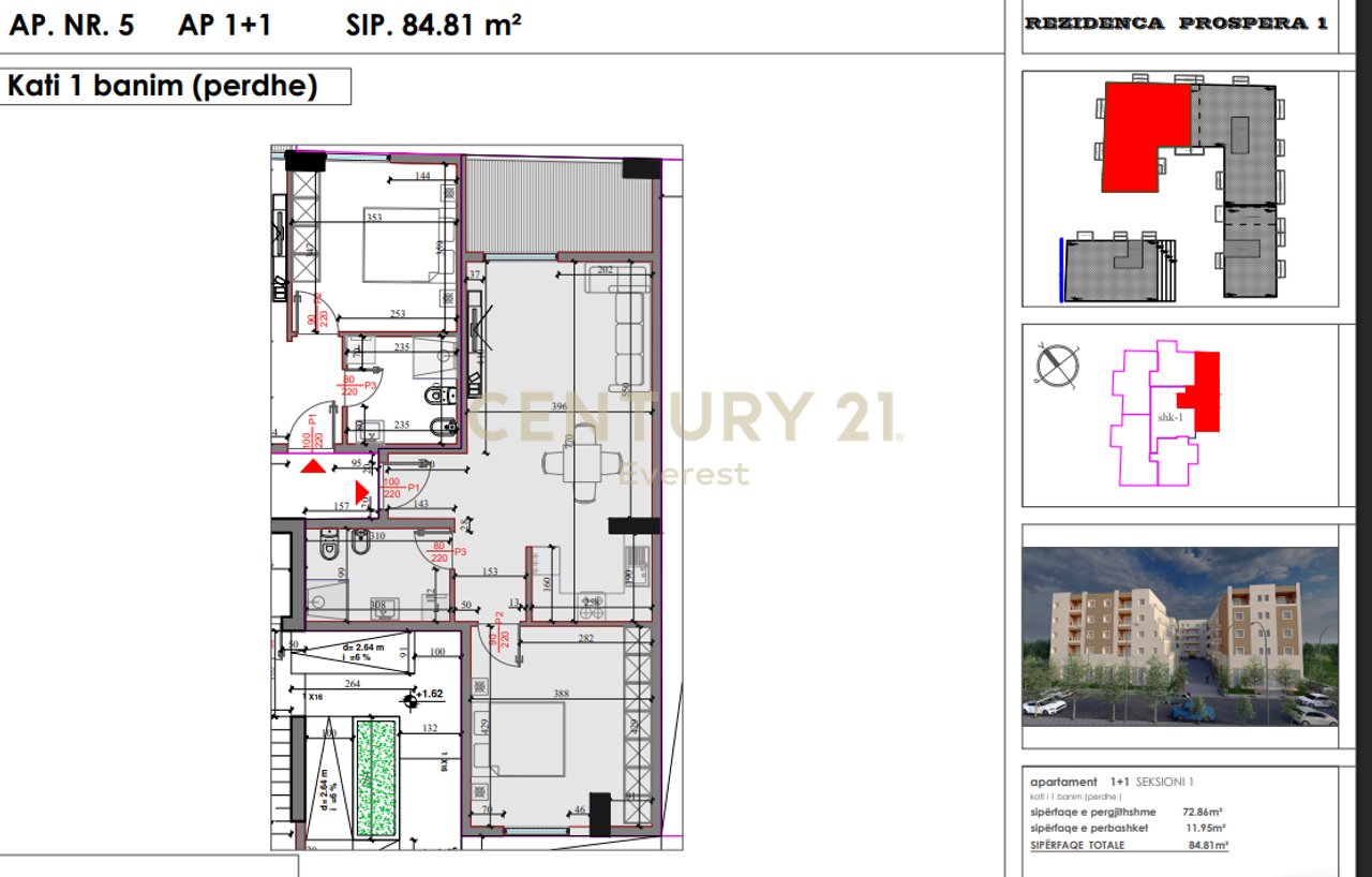 Apartament 1+1 për Shitje – Kompleksi “Kodra e Liqenit”, Paskuqan