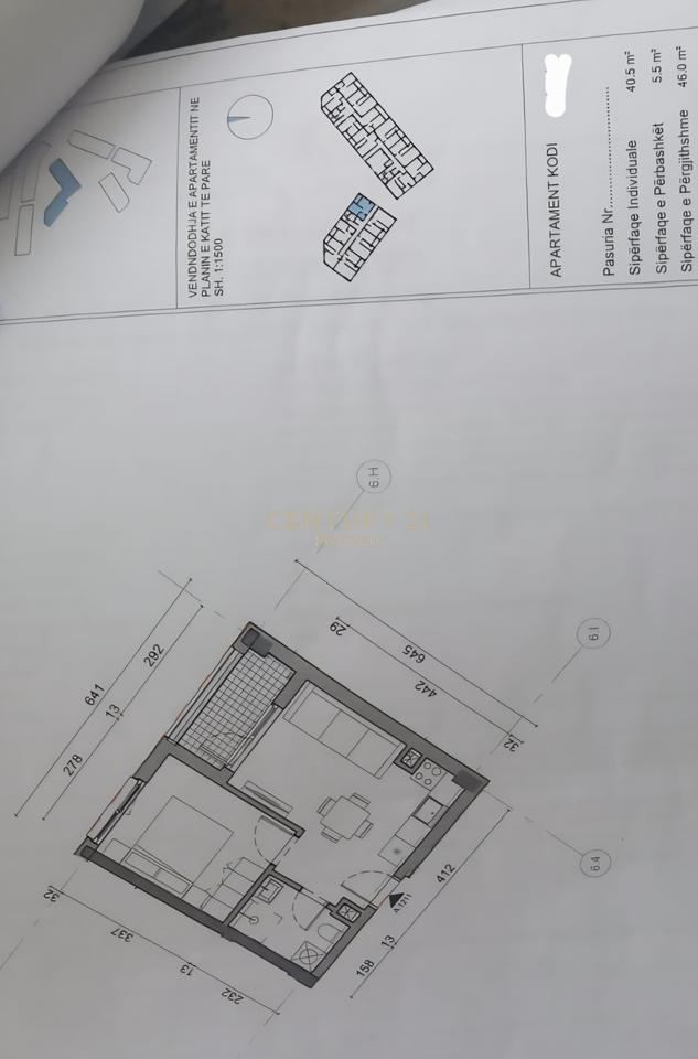 SHESIM APARTAMENT 1+1 TEK REZIDENCA OXA, SHKOZE