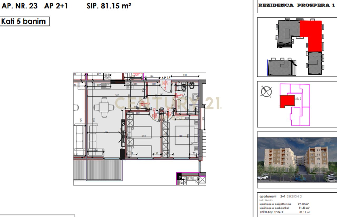 Complex “Kodra e Liqenit”, Paskuqan-Apartment for sale 2+1
