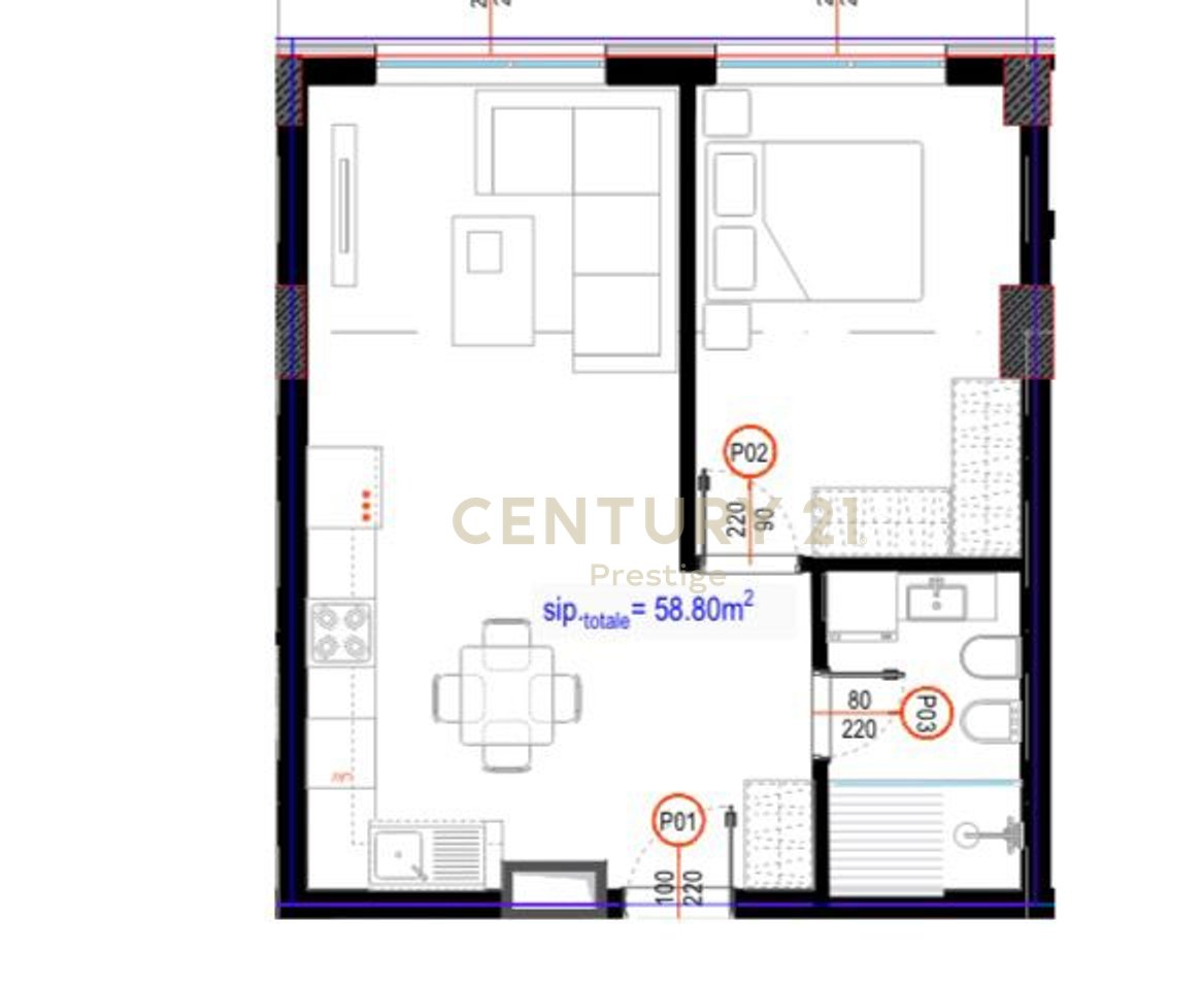 APARTAMENT 1+1 NE SHITJE KOMPLEKSI QERSHIA, ALI DEMI!