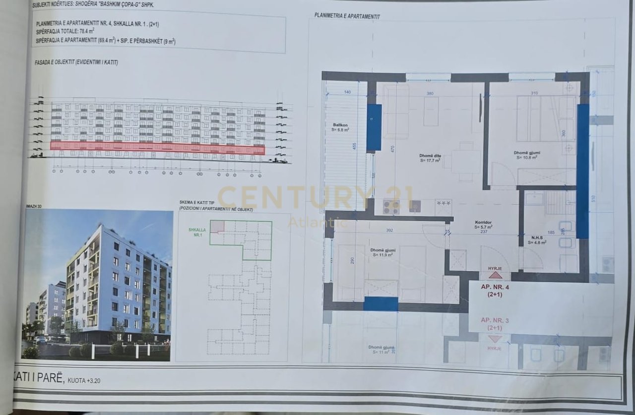 APARTAMENT 2+1 NE SHITJE GOLEM , DURRES VETEM 250M LARG DETIT