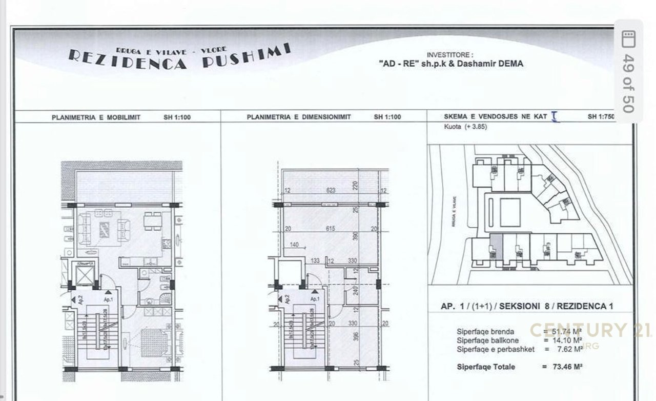 Apartament 1+1 per shitje tekUji i Ftohte