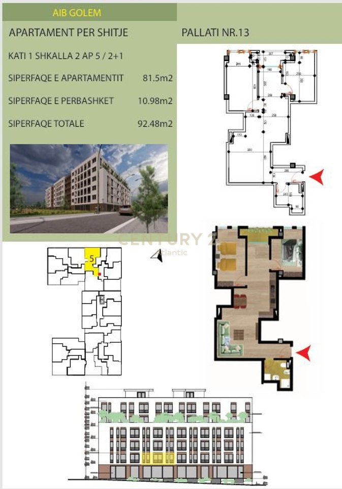 Apartment 2+1 for Sale in Golem – New Construction, €97,000 | 92.48m² !