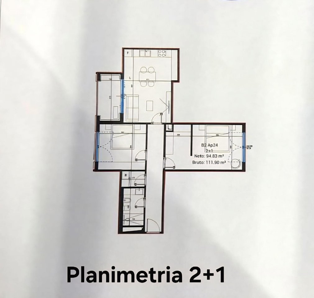 2+1 apartment and parking space for sale in Dhërmi, Vlora in the Square Village complex!!