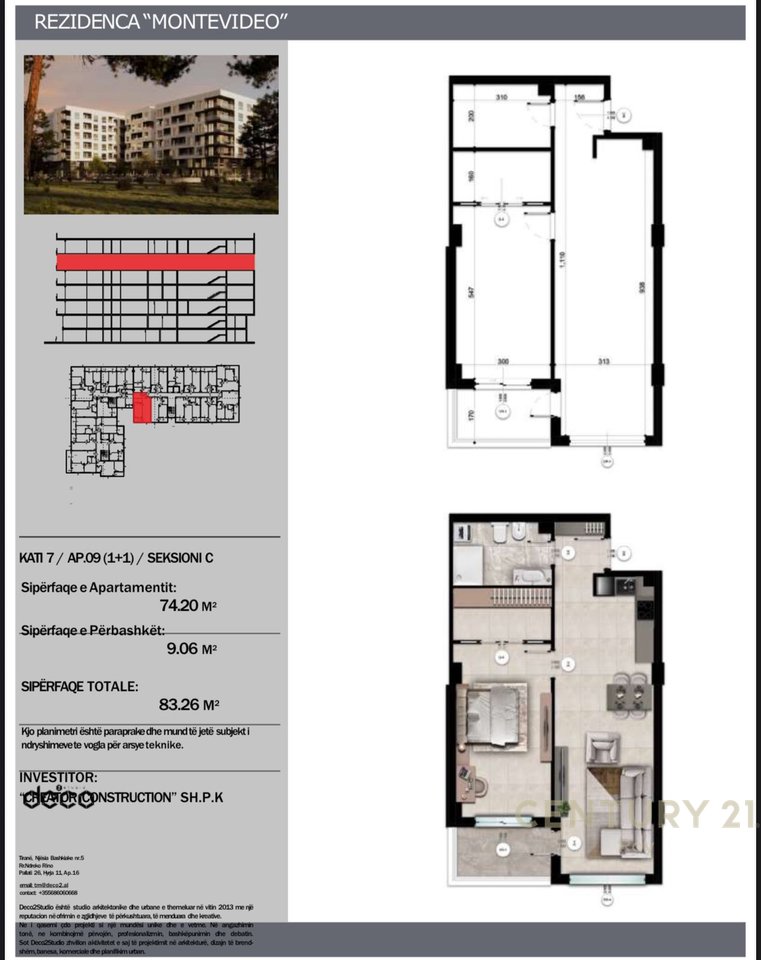 SHITET APARTAMENT 1+1 ME PAMJE DETI TEK MONTEVIDEO RESIDENCE TE MALI ROBIT !