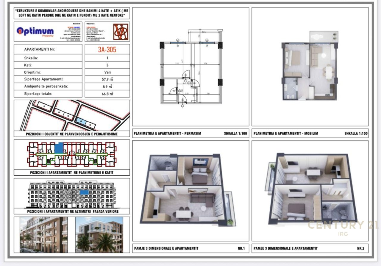 APARTAMENT 1 PLUS 1 PER SHITJE ADRIA REZIDENC, QERRET