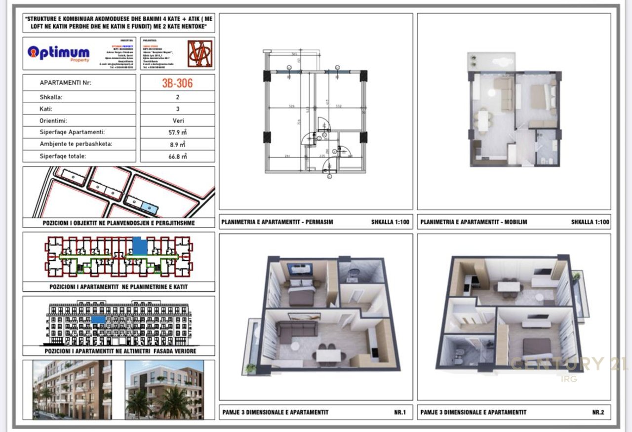 APARTAMENT 1 PLUS 1 PER SHITJE ADRIA REZIDENC, QERRET