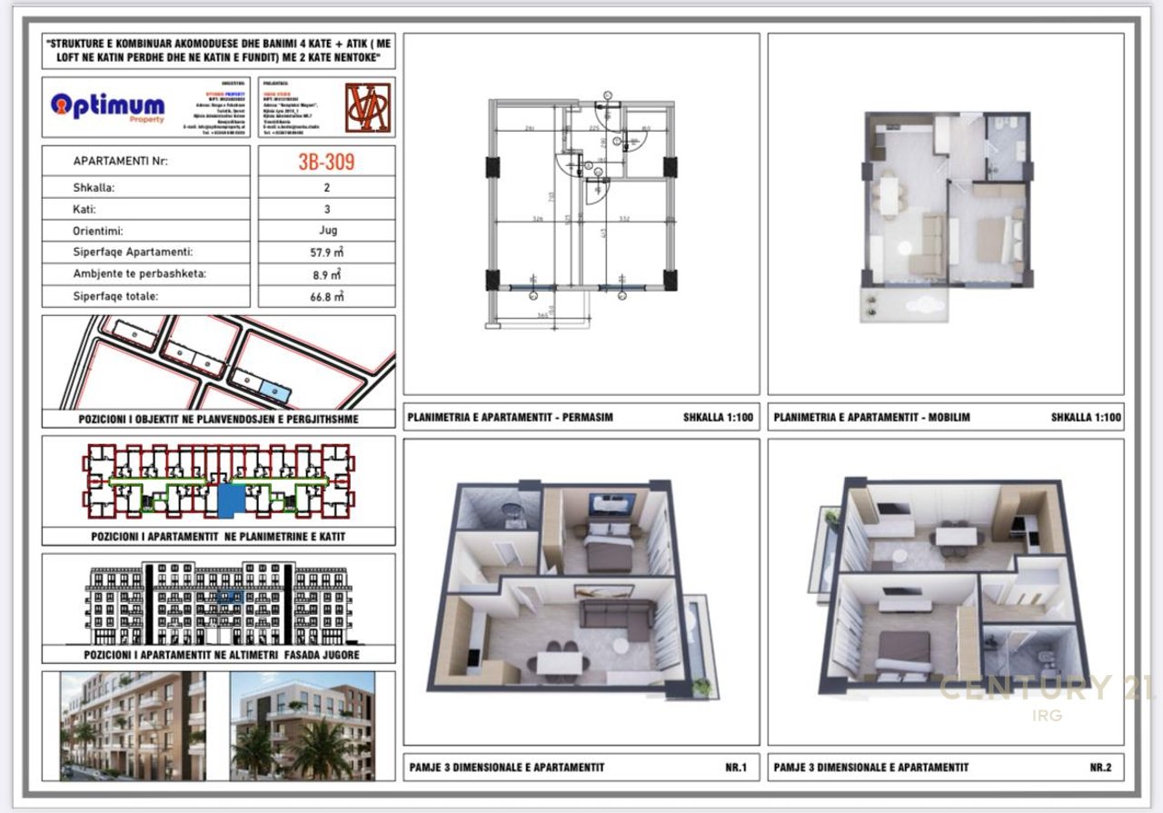 APARTAMENT 1 PLUS 1 PER SHITJE ADRIA REZIDENC, QERRET