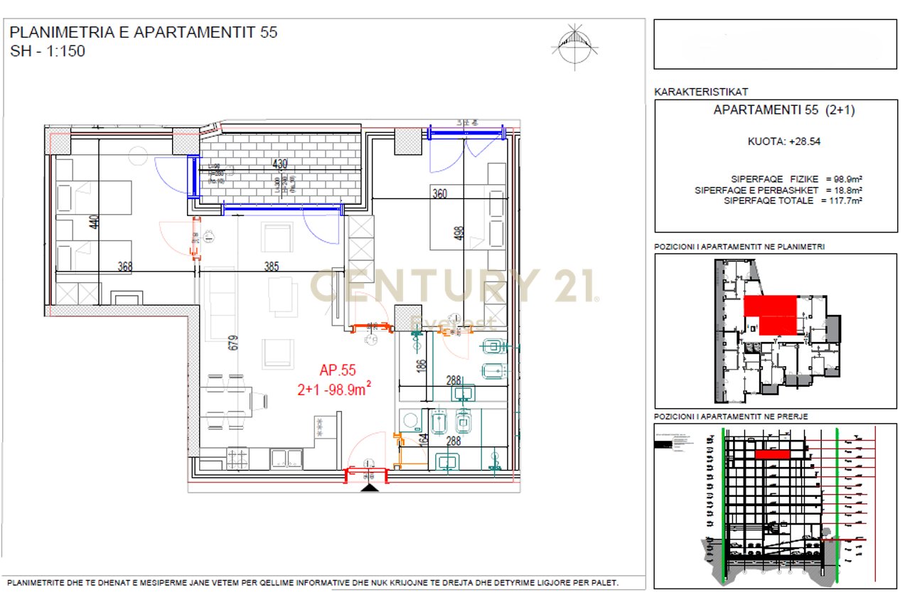 DON BOSKO, 2+1 APARTMENT FOR SALE