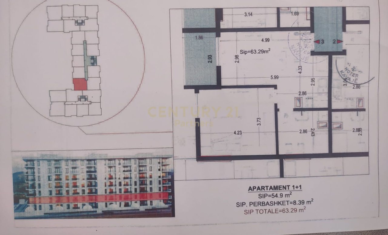 SHITET APARTAMENT 1+1 150M LARG DETIT