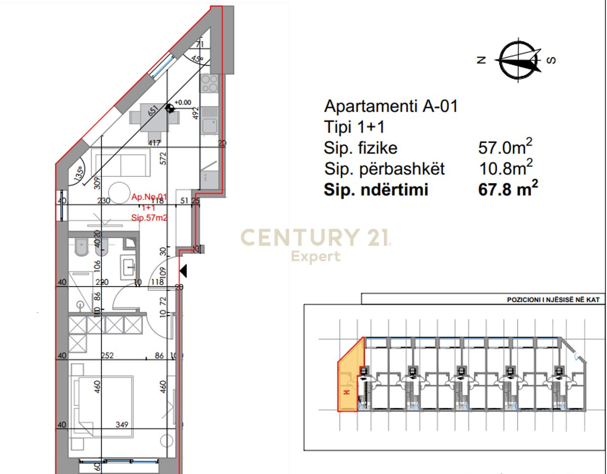40 APARTAMENTE 1+1 PER SHITJE, GJIRI I LALZIT !!