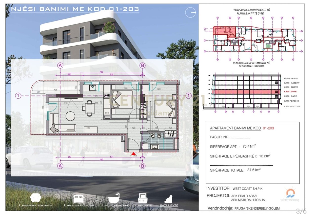 Apartament  2+1 Per Shitje në Rezidencën West Coast – Vetëm 300m nga Deti