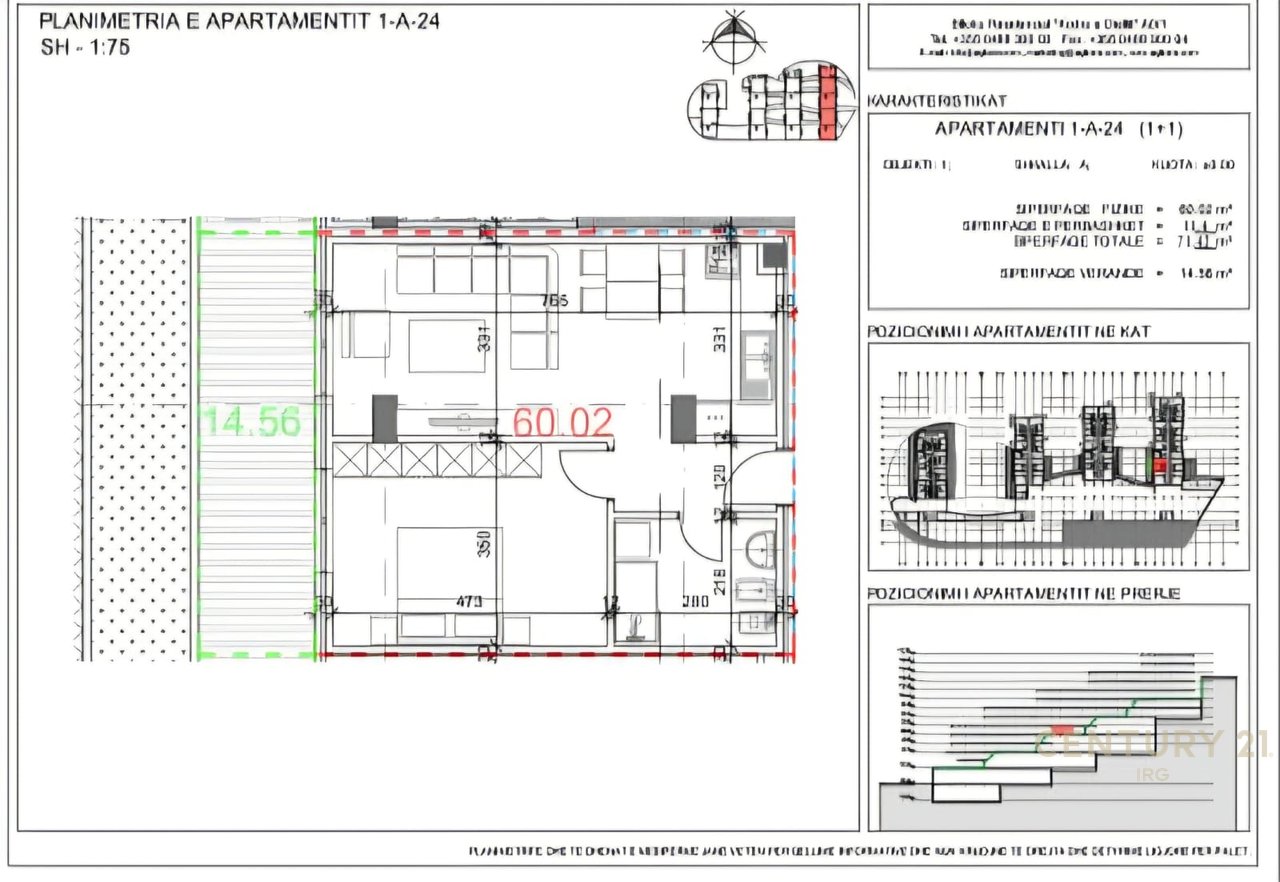 Appartamento 1+1 con Veranda in Vendita – Kodra e Diellit 2