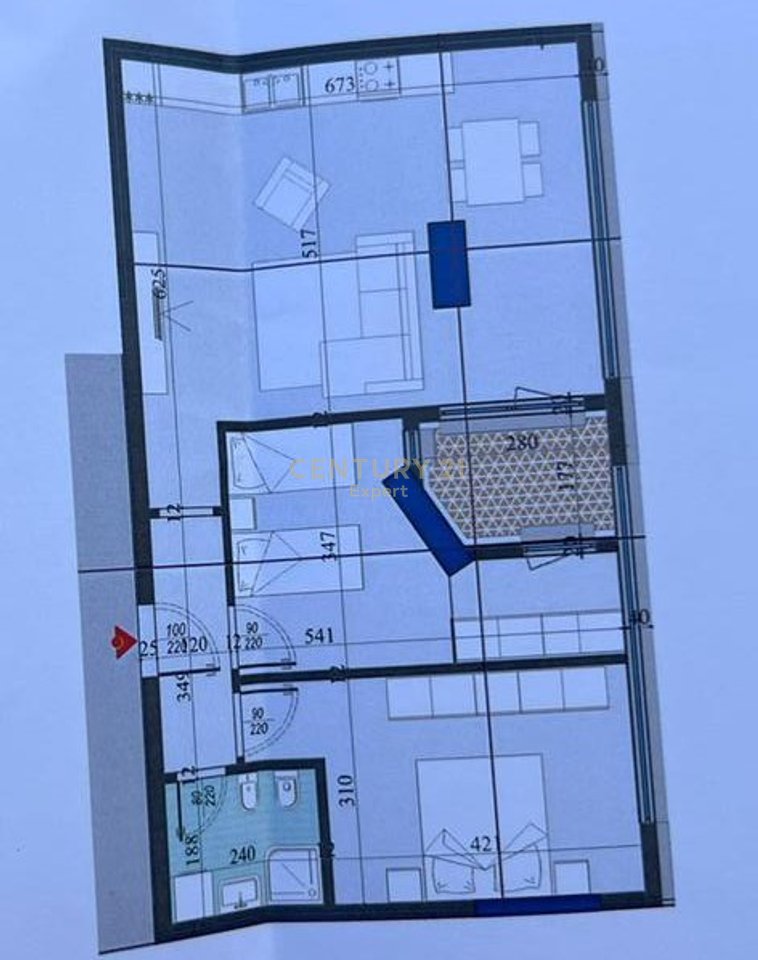 Apartament 2+1 per shitje, ne Rezidencen Colonnade, ne rrugen "Dritan Hoxha"