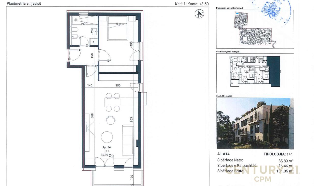 SHESIM APARTAMENT 1+1 ME OBORR NE SUN PALASE!