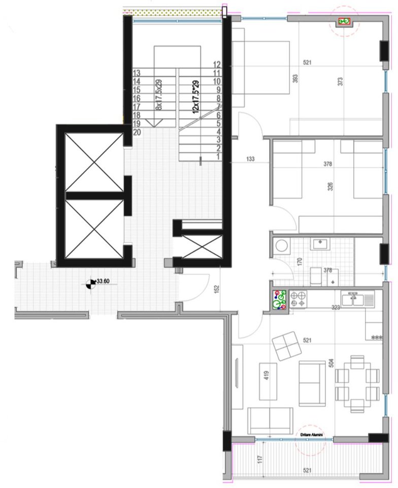 APPARTAMENTO 2+1 IN VENDITA A SQUARE 21, TIRANA
